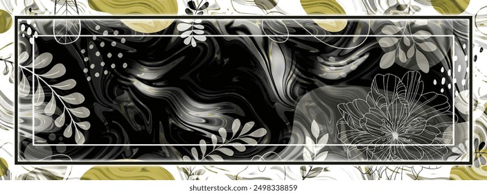 Rectangle silk scarf design with seamless textile pattern
