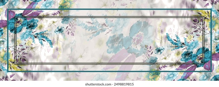 Rectangle silk scarf design with seamless textile pattern
