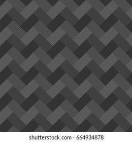 Rectangle slabs tessellation. Seamless surface pattern design with blocks tiling. Bricks cladding wall. Repeated grey tiles ornament background. Mosaic motif. Pavement wallpaper. Digital paper. Vector