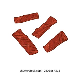 Rectangle sliced chewy pork jerky