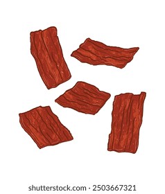 Rectangle sliced chewy pork jerky