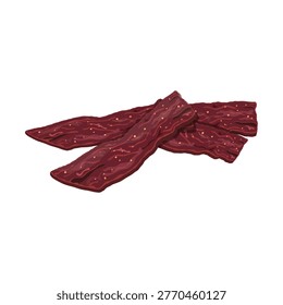 Rectangle sliced chewy pork jerky