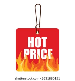 Rectangle, étiquette de vente flambant carré et autocollant d'offre de prix chaud. Template publicitaire de cadre de feu pour des promotions spéciales, des remises et des offres d'achat. Etiquette de prix marketing avec design de flamme. 