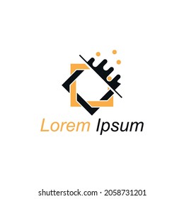 Rectangle Square Logo Template Design Creative Concept Square Bended Logo vector file