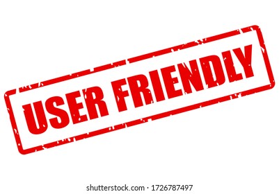 Rectangle stamp user friendly on white background