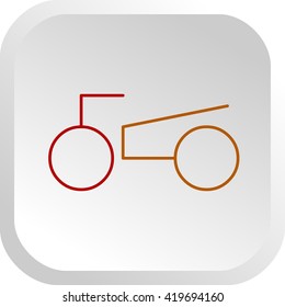Rectangle style color motorcycle symbol