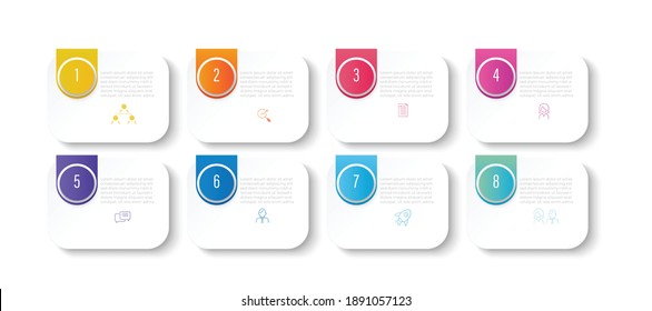 Rectangle  tag and Partition color gradient chart origami paper color info-graphic template for diagram presentation chart and business concept with  element options