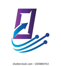 Rectangle Technology Arrow Direction Vector color Isolated