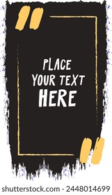 Rectangle Text Box Grunge Brush Vector Illustration