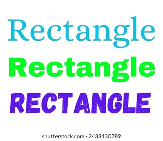 Rectangle text vector design in white background