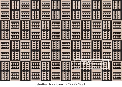 Rectangle Triangle and Circle Shapes Brown and Black Colors Geometric Pattern Abstract Pattern Seamless Pattern