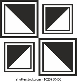 rectangle and triangle monochrome black and white shape vector background geometric design element