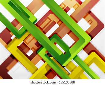 Rectangle tube elements, vector 3d background