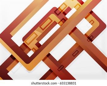 Rectangle tube elements, vector 3d background