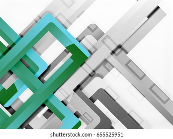 Rectangle tube elements, vector 3d background
