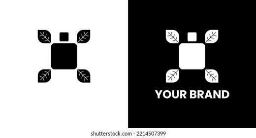 Rectangle turtle Logo minimalist brand identity design Family teamwork coworkers emblem sign symbol logotype.
