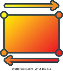 Rectangle vector icon. Can be used for printing, mobile and web applications.
