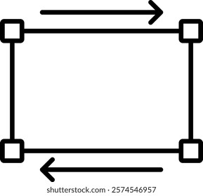 Rectangle vector icon. Can be used for printing, mobile and web applications.
