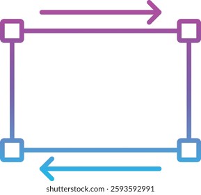 Rectangle vector icon. Can be used for printing, mobile and web applications.