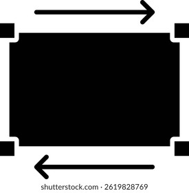 Rectangle vector icon. Can be used for printing, mobile and web applications.