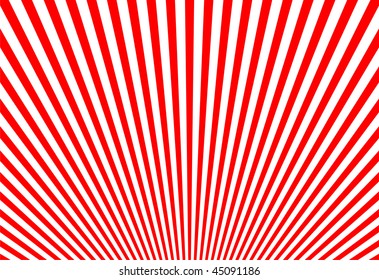 Rectangle vector image made of long triangles in red and white symmetrical pattern