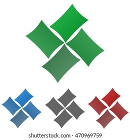 Rectangle Vector Logo Symbol Design Template Set.
