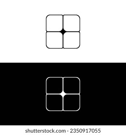Rectangle vector logo template design  