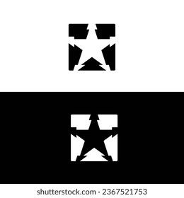 Rectangle vector logo template design  