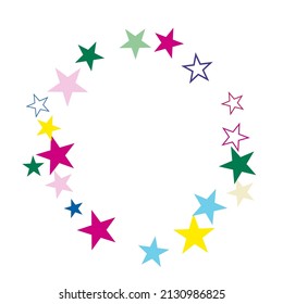Rectangle vector texture for holidays, postcards, posters, websites, carnivals, birthday and children's parties. Festive colorful star confetti background.