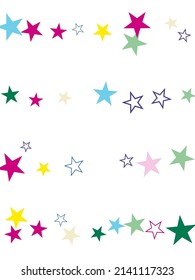 Rectangle vector texture for holidays, postcards, posters, websites, carnivals, birthday and children's parties.  A falling star background.