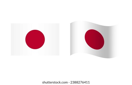 Ilustración de la bandera de Japón Rectangle y Wave