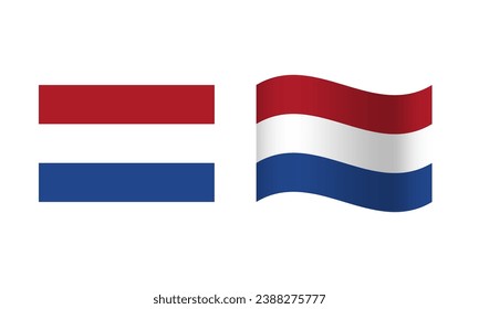 Illustration der niederländischen Flagge von Rectangle und Wave