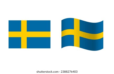 Illustration der Flagge von Rectangle und Wave Sweden