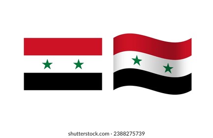 Illustration der Flagge von Rectangle und Wave Syria