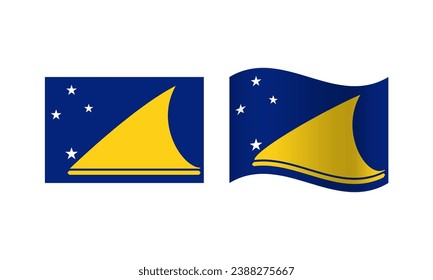 Illustration der Flagge von Rectangle und Wave Tokelau
