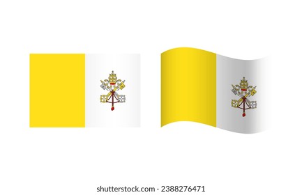 Ilustración de la bandera del Vaticano Rectangle y Wave