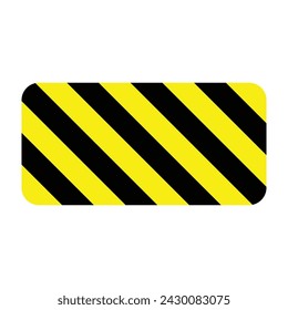 línea amarilla rectangular cinta de advertencia cinta de advertencia de peligro cinta negra de franjas negras. sitios de construcción, símbolo de señal de tráfico de banner diseño de logotipo para web móvil aislado ilustración de fondo blanco.