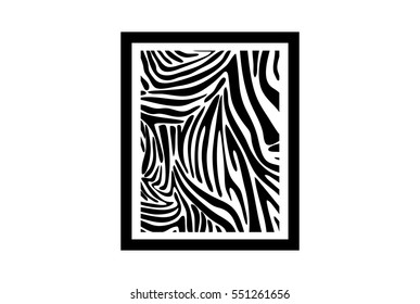 Rectangle Zebra Skin logo Design