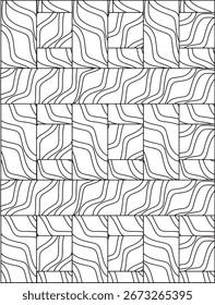 Rectángulo Zentangle Pattern Adulto para colorear