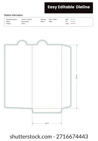 rectangle_envelope dieline template box dieline die lines packaging custom dieline  box cardboard box dieline pizza printable product packaging layout,
