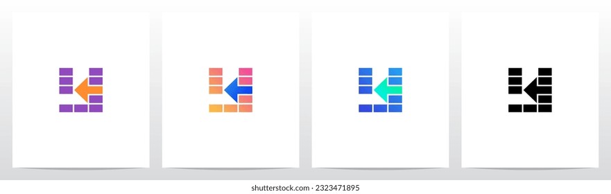 Rectangles And Arrow Letter Logo Design Y