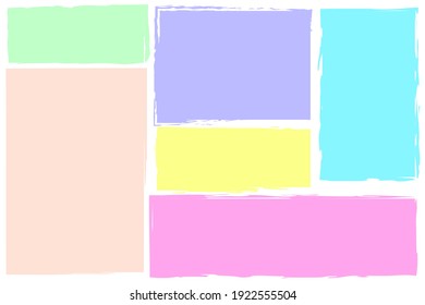 Rectangles chalk paint for web design. Vector design. Stock image. EPS 10.