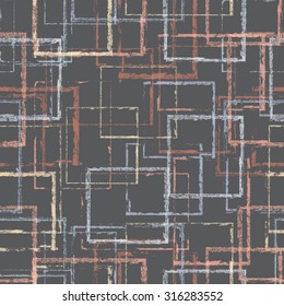 Rectangles Geometric Shapes in Grunge Style . 
