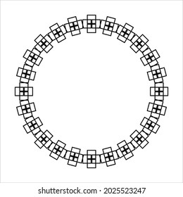 Rectangles Geomtrical Motifs Pattern Circle-Shaped. Decoration for Interior, Exterior, Carpet, Textile, Garment, Cloth, Silk, Tile, Plastic, Paper, Wrapping, Wallpaper, Pillow, Sofa, Background, Ect.