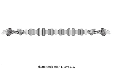 Rectangles lines in tunnel form. Square logo . vector blend tool  pipe . tube design element