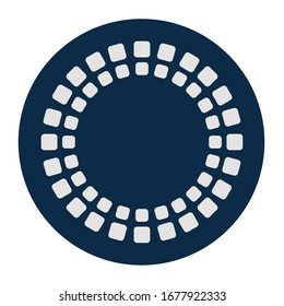 rectangles loading circle block style icon design, Progress upload interface download website internet digital and downloading theme Vector illustration