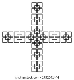 Rectangles Motifs Pattern. Decoration for Interior, Exterior, Carpet, Textile, Garment, Cloth, Silk, Tile, Plastic, Paper, Wrapping, Wallpaper, Pillow, Sofa, Background, Ect. Vector Illustration