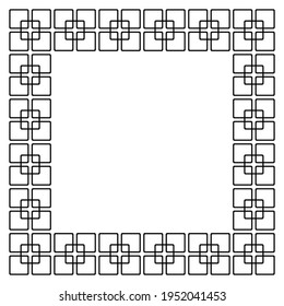 Rectangles Motifs Pattern. Decoration for Interior, Exterior, Carpet, Textile, Garment, Cloth, Silk, Tile, Plastic, Paper, Wrapping, Wallpaper, Pillow, Sofa, Background, Ect. Vector Illustration