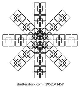 Rectangles Motifs Pattern. Decoration for Interior, Exterior, Carpet, Textile, Garment, Cloth, Silk, Tile, Plastic, Paper, Wrapping, Wallpaper, Pillow, Sofa, Background, Ect. Vector Illustration