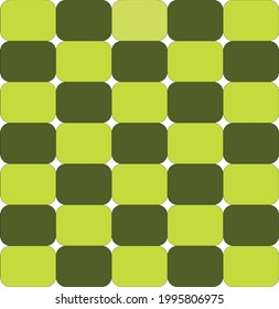 Rectangles in shades of green with rounded edges